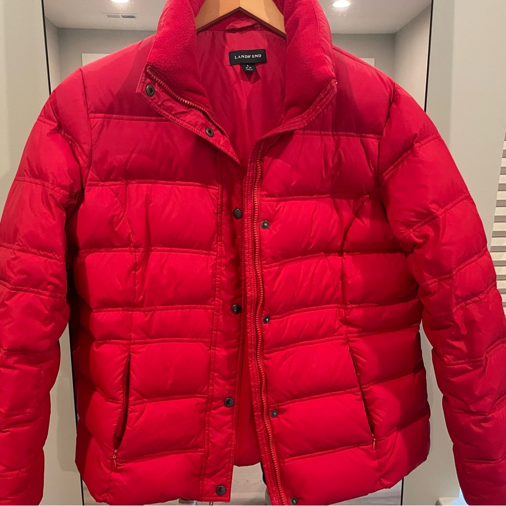 Lands End Down Puffer Coat WMNS Large - Picture 7 of 7